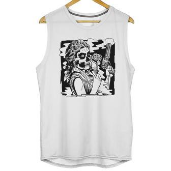 Gun And Roses Skull Girl Graphic Design Printed Casual Daily Basic Unisex Tank Top | Favorety DE