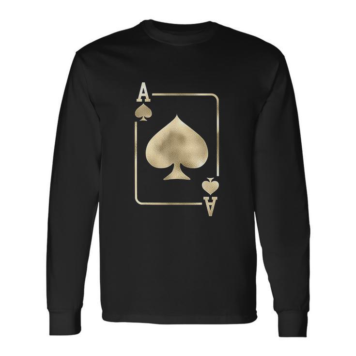 Ace Of Spades Playing Card Halloween Glam Costume Unisex Long Sleeve Gifts ideas