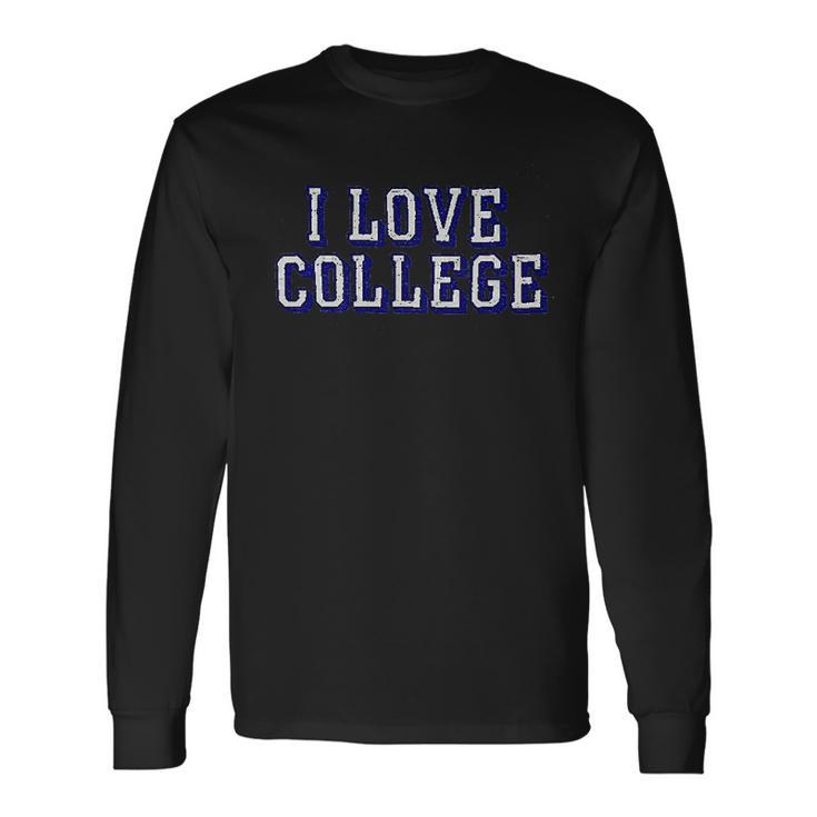 Charlie Hustle Unisex Vintage Grey I Love College Unisex Long Sleeve