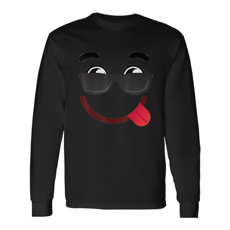 Halloween Emojis Costume Emoticon Smile Sunglasses Unisex Long Sleeve Gifts ideas