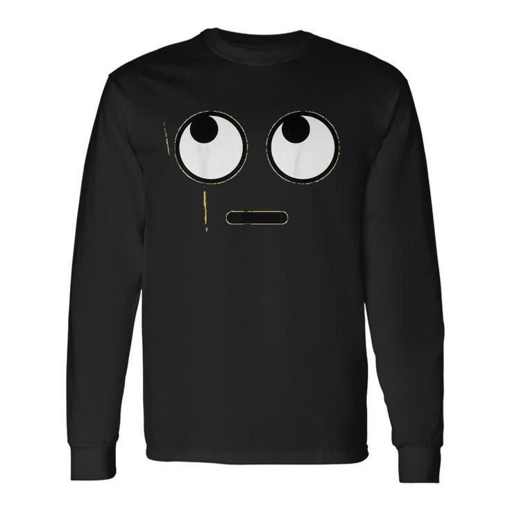 Halloween Emojis Costume Rolling Eyes Emoticon Unisex Long Sleeve