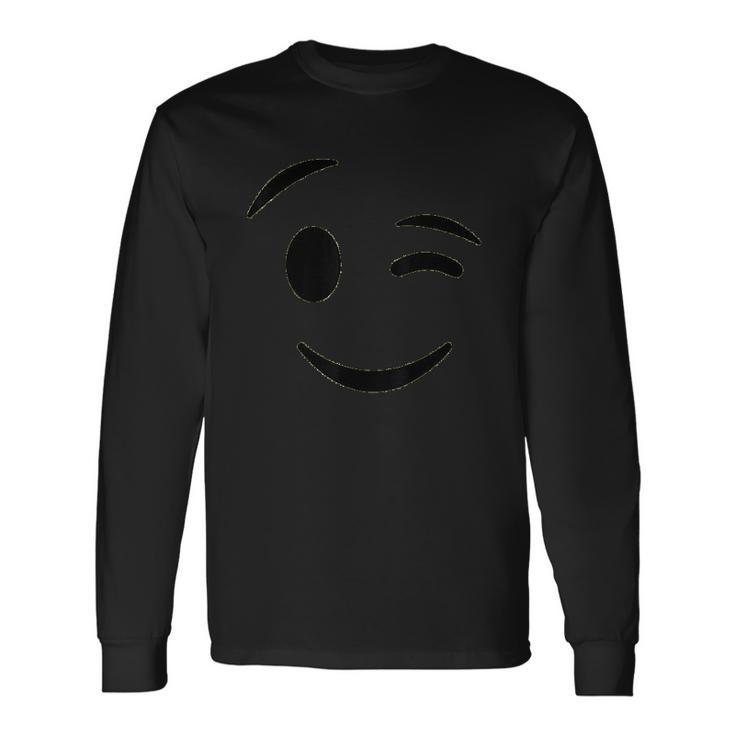 Halloween Emojis Costume Winking Face Wink Emoticon Unisex Long Sleeve