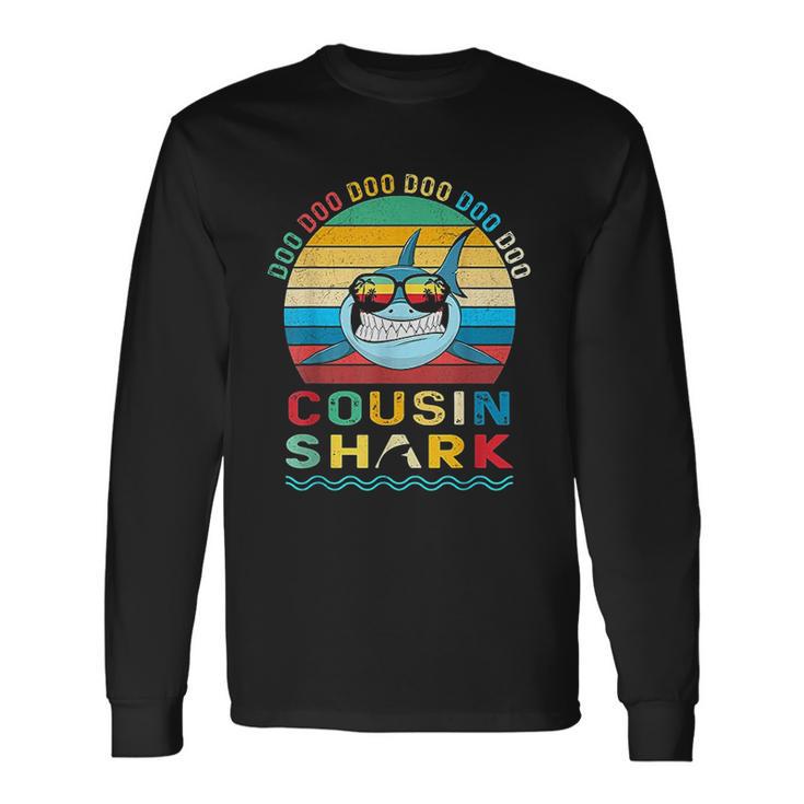 Retro Vintage Cousin Shark Doo Doo Doo Unisex Long Sleeve