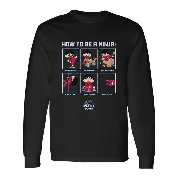 Ryans World How To Be A Ninja Skills Boys Unisex Long Sleeve