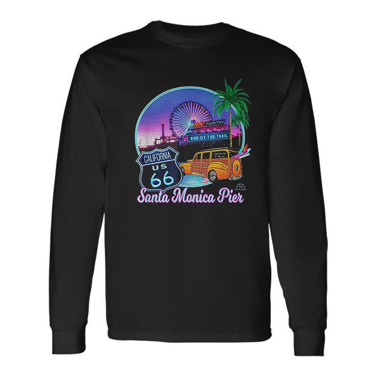 Santa Monica Pier Us Route 66 End Pacific Ocean Souvenir Unisex Long Sleeve