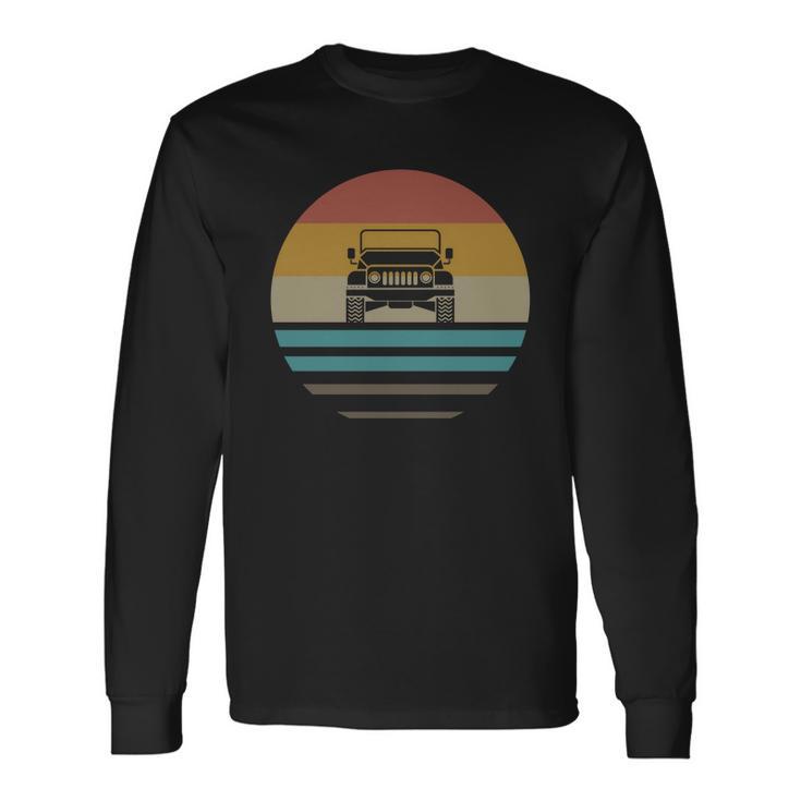 Vintage Jeeps Retro 70S Distressed Off Road Unisex Long Sleeve