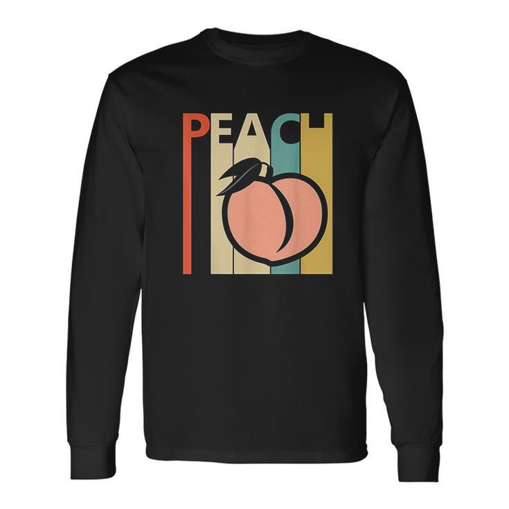 Vintage Peach Peach Fruit Emoji Gift Unisex Long Sleeve