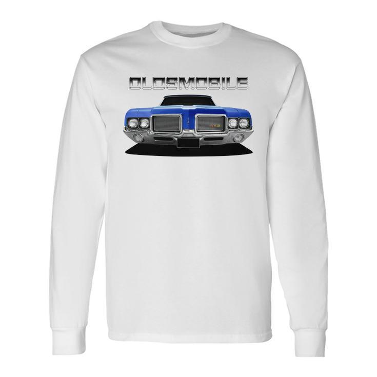 1972 Oldsmobile 442 Front Blue Ii Unisex Long Sleeve