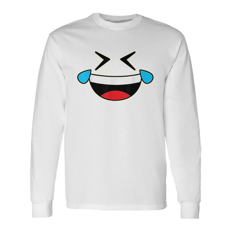 Emojis Costume Crying Laughing Emoticon Tears Unisex Long Sleeve