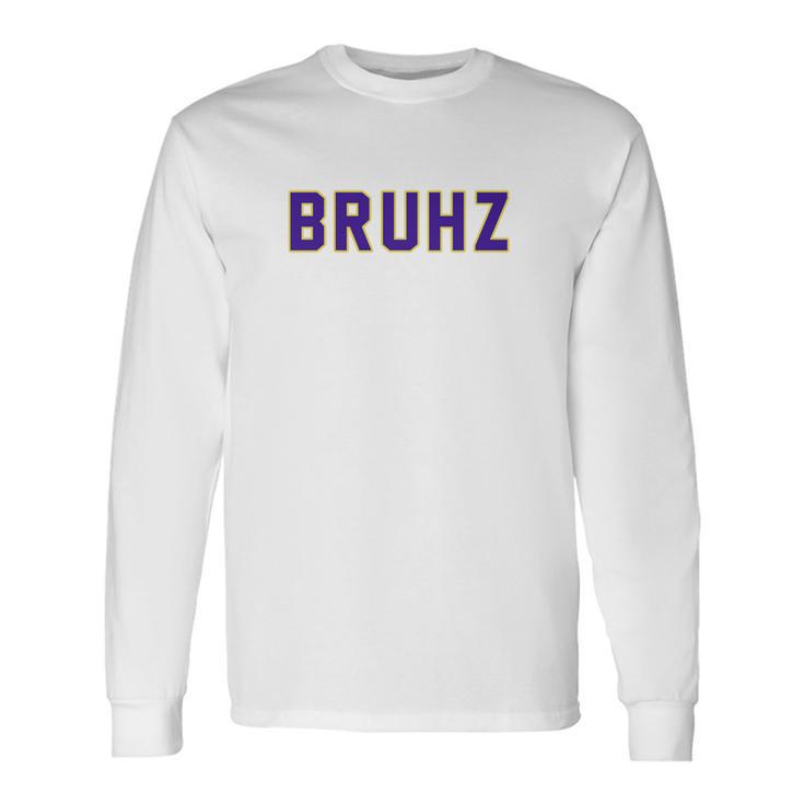 Mens Omega Gold Purple Q Psi Phi Bruhz T-Shirt Unisex Long Sleeve