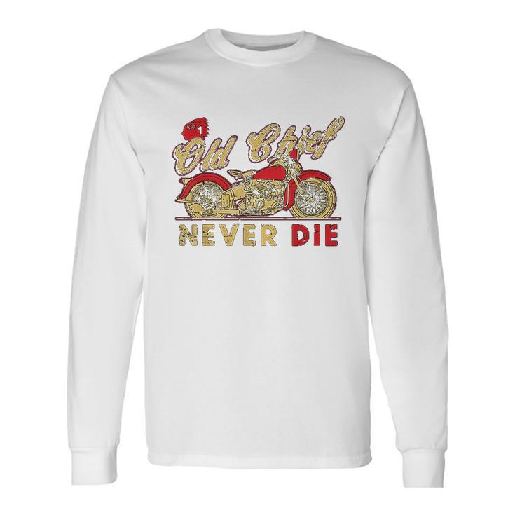 Vintage Motorcycle Native Chief Motorcycle Bikers Gift Unisex Long Sleeve