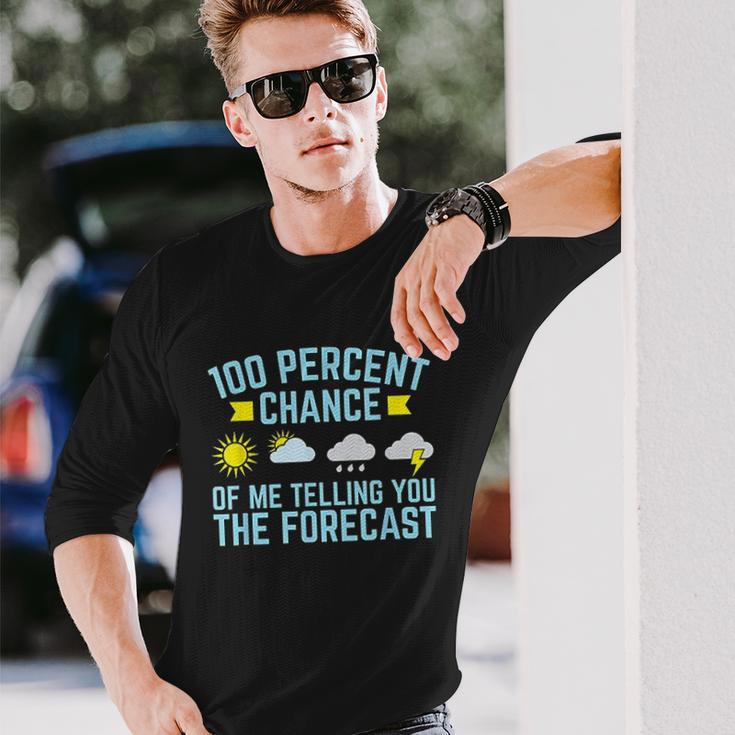 100 Percent Chance Of Telling You Forecast Unisex Long Sleeve Gifts for Him