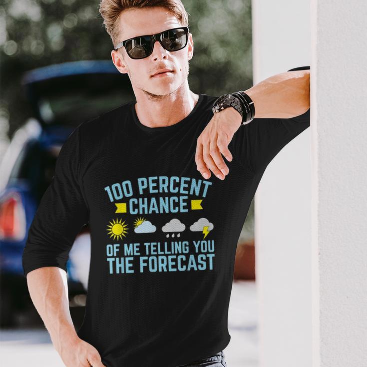 100 Percent Chance Of Me Telling You The Forecast Weather Unisex Long Sleeve Gifts for Him