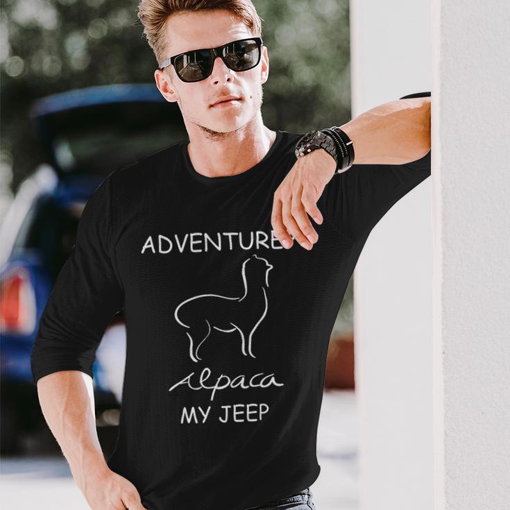 Adventure Alpaca My Jeep Road Trip Adventures Unisex Long Sleeve Gifts for Him