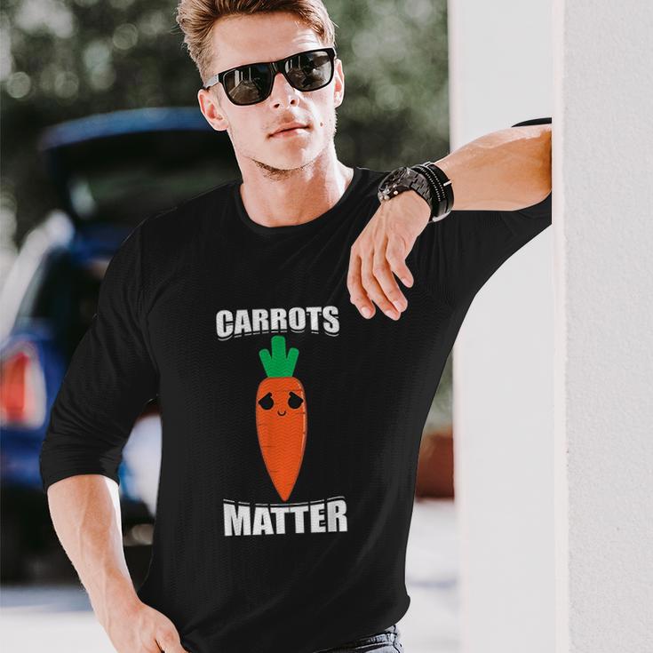 Carrots Matter Funny Cute Emoji Vegetable Vegan Food Gift Unisex Long Sleeve Gifts for Him