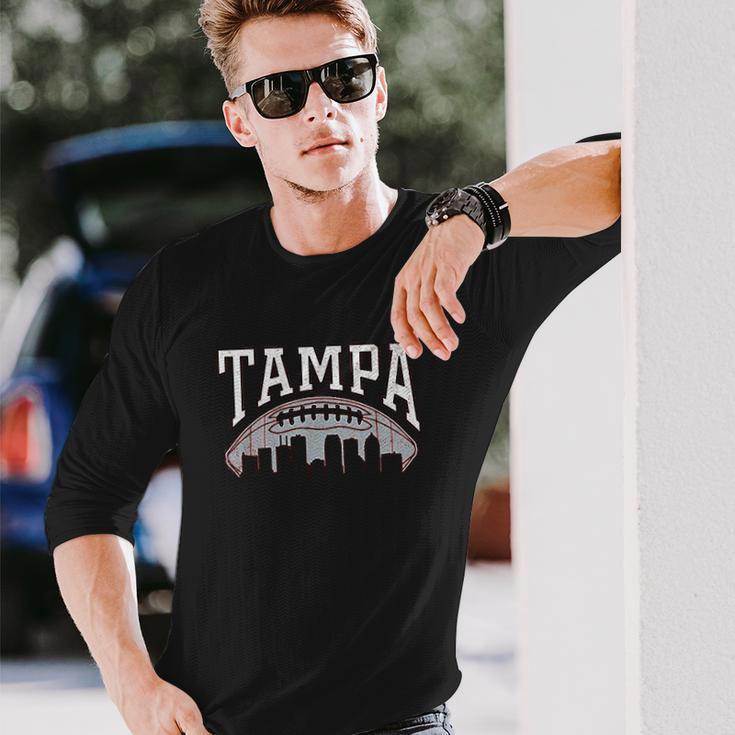 Vintage Tampa Bay Football Skyline Unisex Long Sleeve Gifts for Him