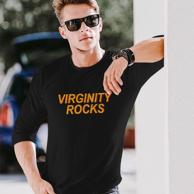 Virginity Rocks Basic Vintage Unisex Long Sleeve Gifts for Him