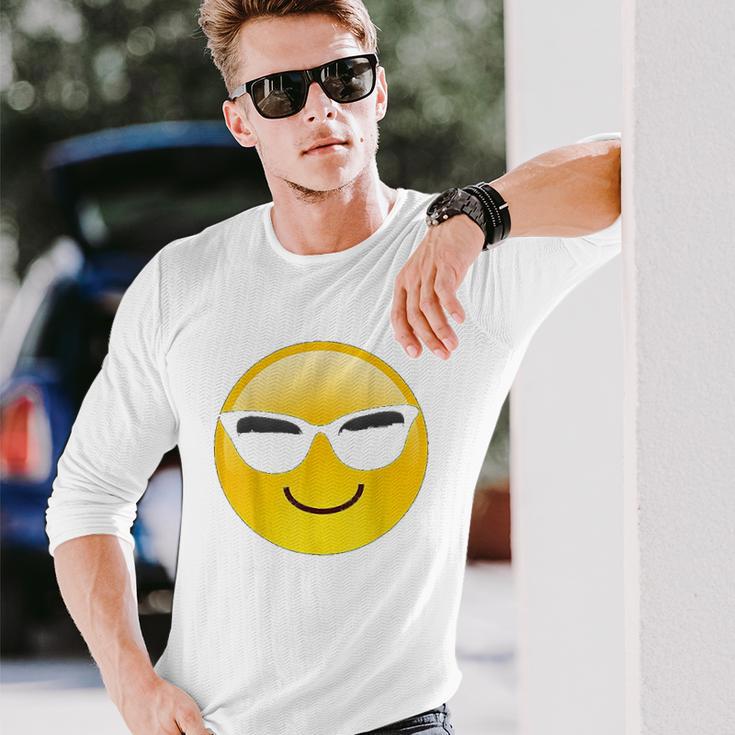 Emoji Cool Shades Smiley Face Sunglasses Confident Awesome Unisex Long Sleeve Gifts for Him