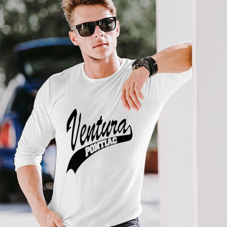 Pontiac Ventura - White Outline Unisex Long Sleeve Gifts for Him