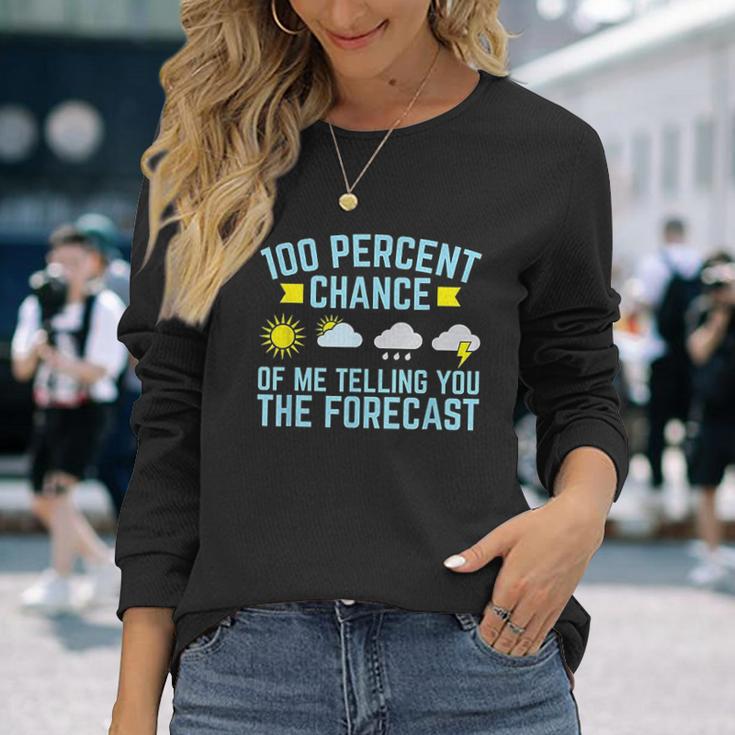 100 Percent Chance Of Telling You Forecast Unisex Long Sleeve Gifts for Her