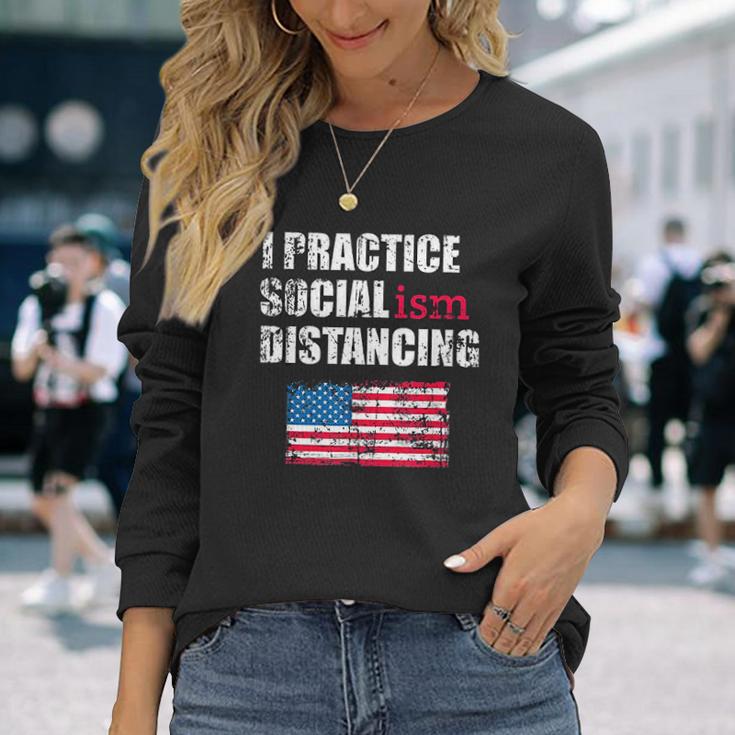 Funny Political Social Distancing Socialist Unisex Long Sleeve Gifts for Her