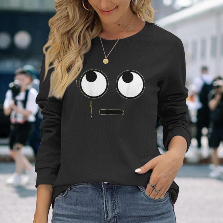 Halloween Emojis Costume Rolling Eyes Emoticon Unisex Long Sleeve Gifts for Her