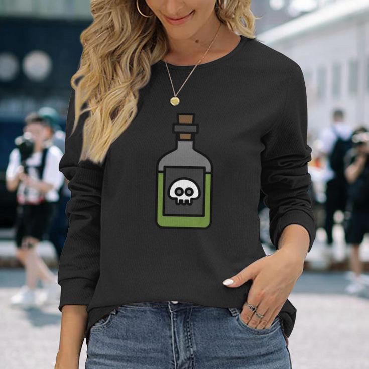 Halloween Poison Bottle T-Shirt Unisex Long Sleeve Gifts for Her