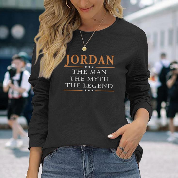 Jordan The Man The Myth The Legend Jordan Shirts Jordan The Man The Myth The Legend My Name Is Jordan Tshirts Jordan T-Shirts Jordan Hoodie For Jordan Unisex Long Sleeve Gifts for Her