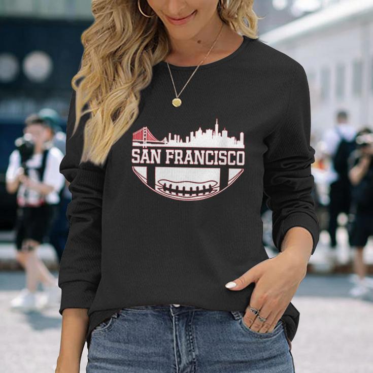 San Francisco Football Vintage Sf Cali Retro Gameday Unisex Long Sleeve Gifts for Her