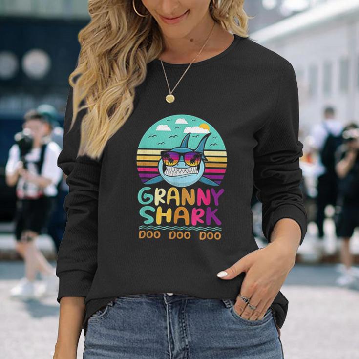 Vintage Granny Shark Doo Doo Doo Unisex Long Sleeve Gifts for Her