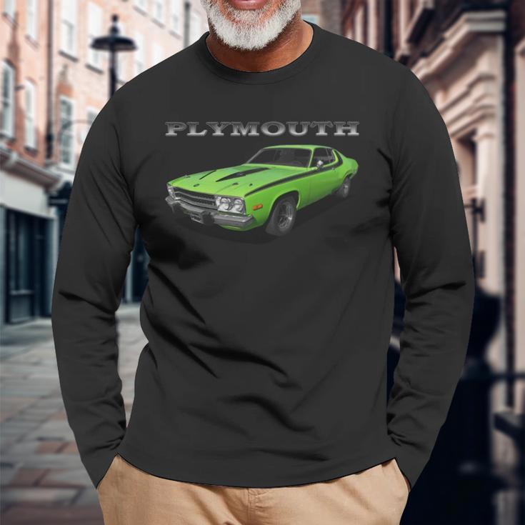 1973 Plymouth Road Runner Green Unisex Long Sleeve Gifts for Old Men