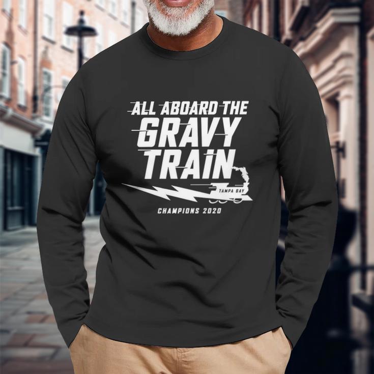 All Aboard The Gravy Train Tampa Bay Champion 2020 Unisex Long Sleeve Gifts for Old Men