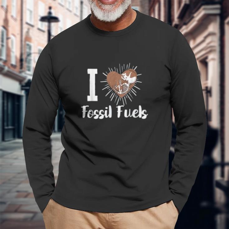 Anti Climate Change Anti Socialism Love Fossil Fuels Unisex Long Sleeve Gifts for Old Men