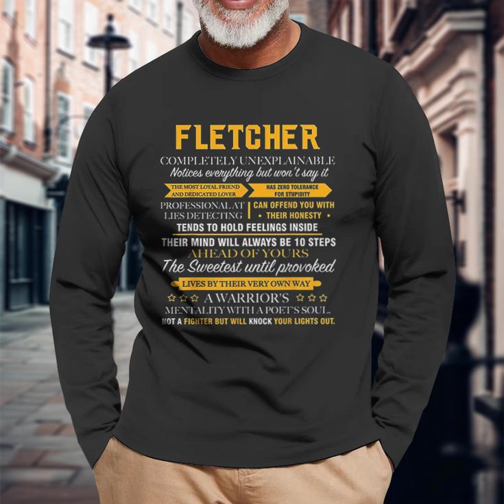 Fletcher Completely Unexplainable Family Unisex Long Sleeve Gifts for Old Men