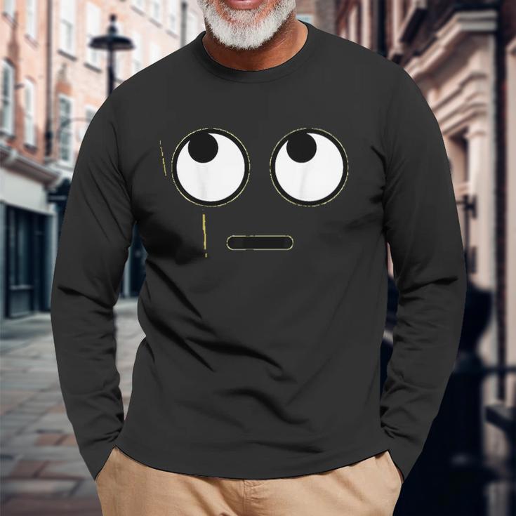 Halloween Emojis Costume Rolling Eyes Emoticon Unisex Long Sleeve Gifts for Old Men