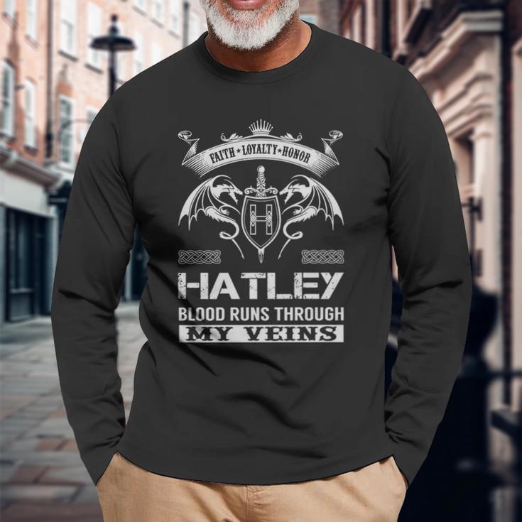 Hatley Last Name Surname Tshirt Unisex Long Sleeve Gifts for Old Men