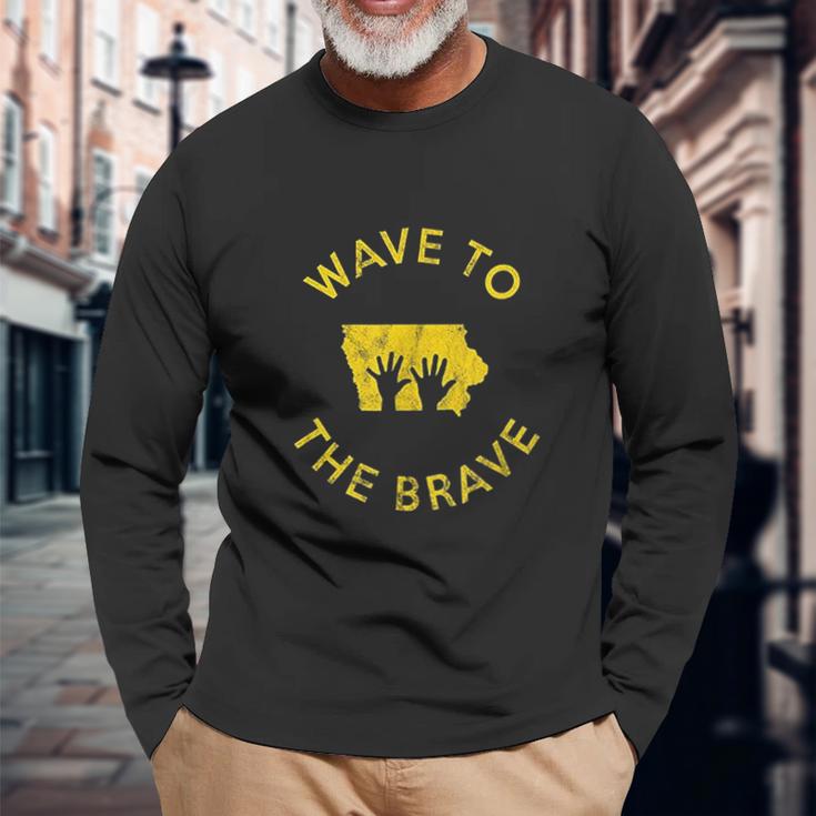 Iowa Wave To The Brave Football Childrens Hospital Unisex Long Sleeve Gifts for Old Men