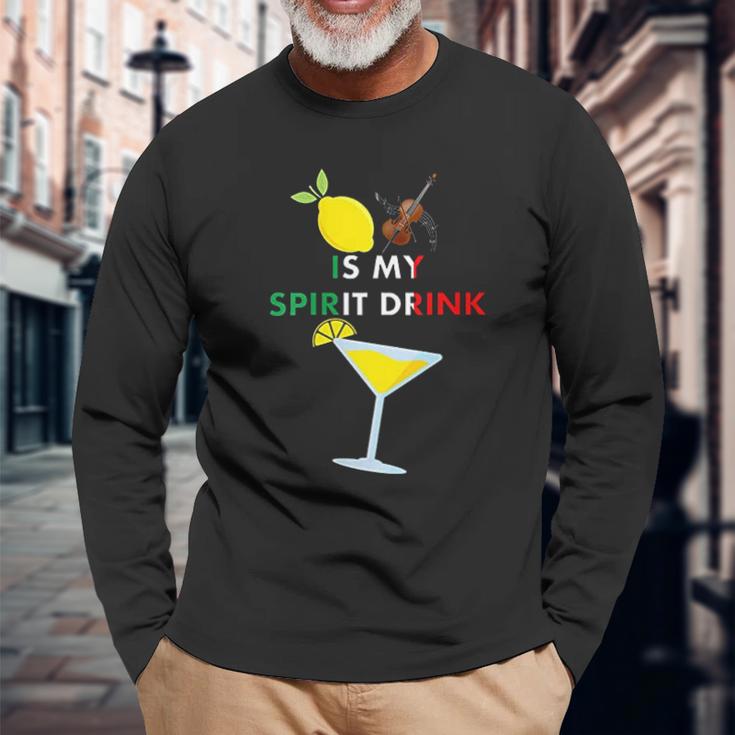 Limoncello Lemon Cello Is My Spirit Drink Unisex Long Sleeve Gifts for Old Men