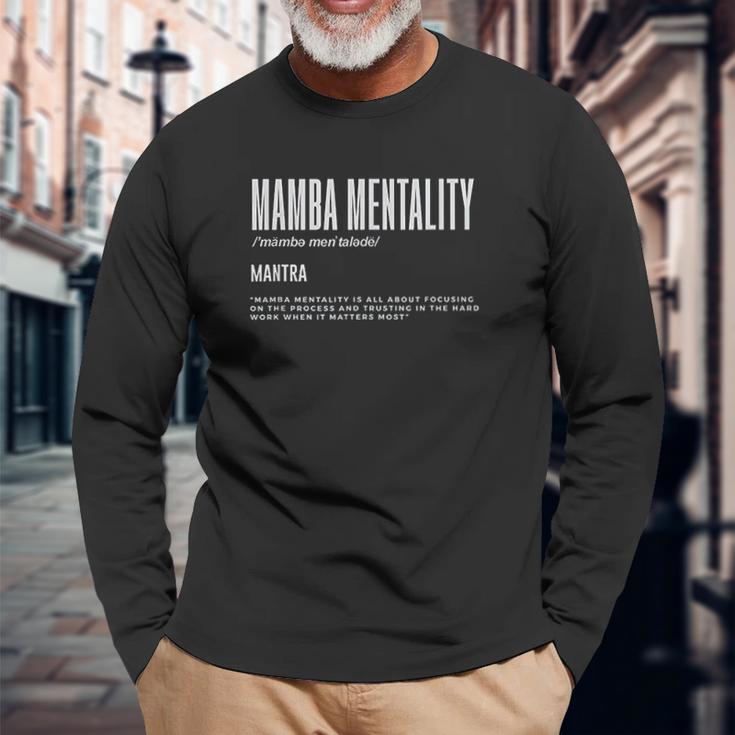 Mamba Mentality Motivational Quote Inspirational Definition Unisex Long Sleeve Gifts for Old Men