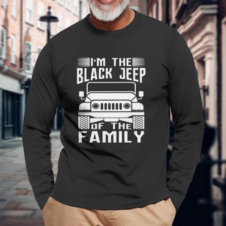 Mens Im The Black Jeep Of The Family Cool Offroad Gift T-Shirt Unisex Long Sleeve Gifts for Old Men