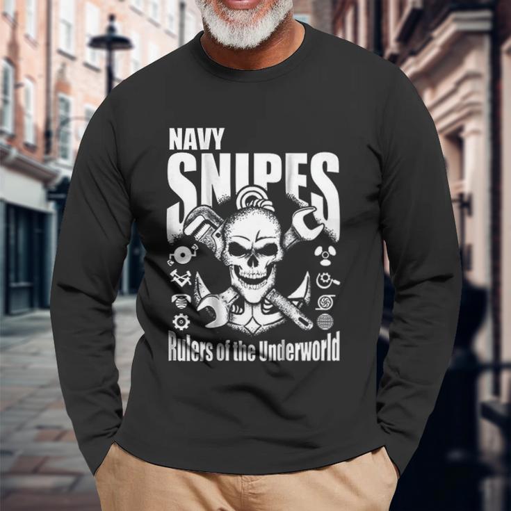 Navy Snipes Unisex Long Sleeve Gifts for Old Men