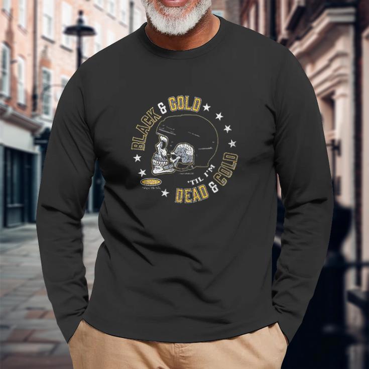 Pittsburgh Hockey Fans Black And Gold Till I Am Dead And Cold Unisex Long Sleeve Gifts for Old Men