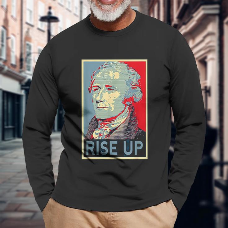 Rise Up Hamilton Vintage Unisex Long Sleeve Gifts for Old Men