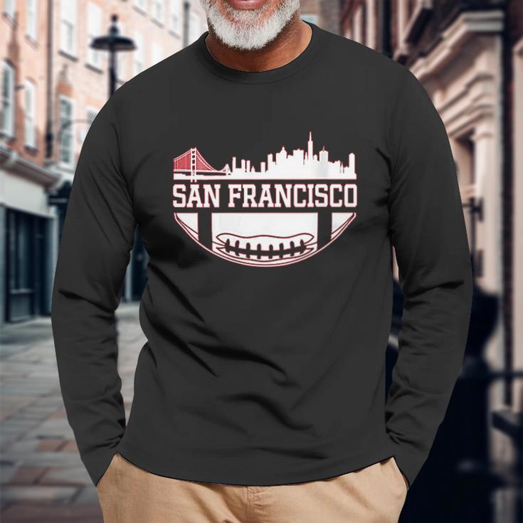 San Francisco Football Vintage Sf Cali Retro Gameday Unisex Long Sleeve Gifts for Old Men