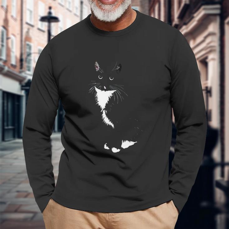 Tuxedo Cat Gift Unisex Long Sleeve Gifts for Old Men