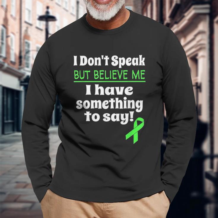 Verbal Awareness Cerebral Palsy Brain Damage Awareness Unisex Long Sleeve Gifts for Old Men