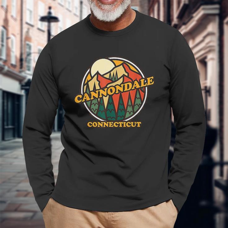 Vintage Cannondale Connecticut Mountain Hiking Souvenir Unisex Long Sleeve Gifts for Old Men