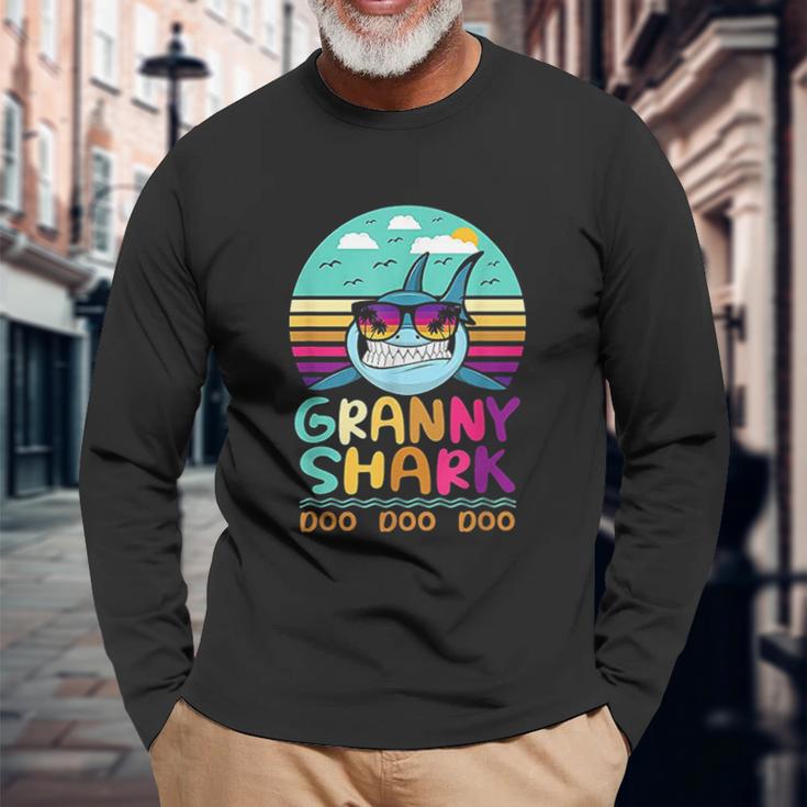 Vintage Granny Shark Doo Doo Doo Unisex Long Sleeve Gifts for Old Men