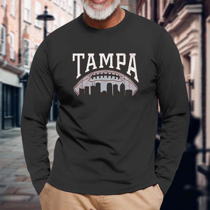 Vintage Tampa Bay Football Skyline Unisex Long Sleeve Gifts for Old Men