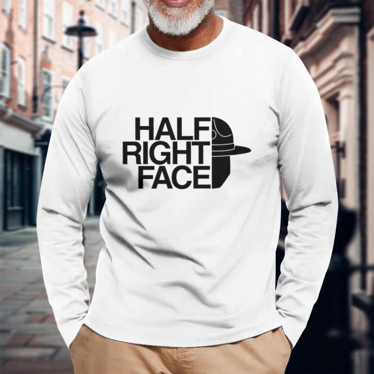 Half Right Face Unisex Long Sleeve Gifts for Old Men